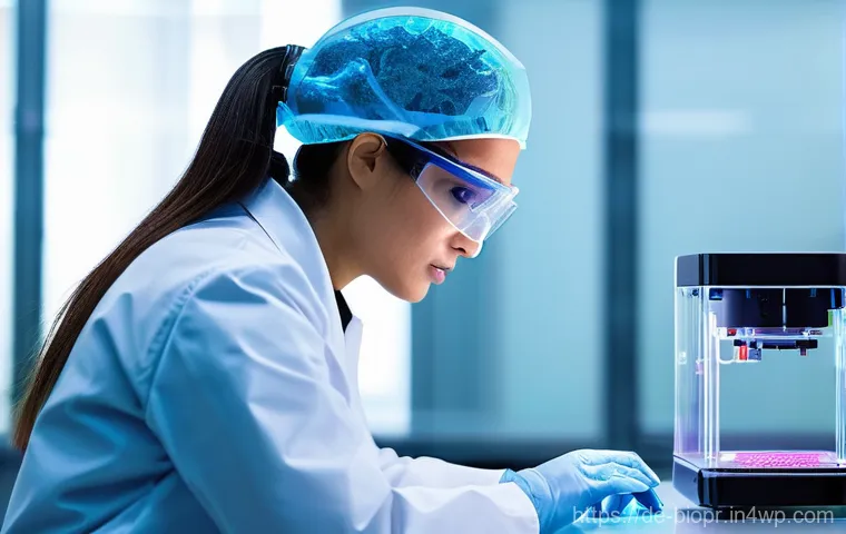 바이오프린팅과 커스터마이징 의료 서비스 - **Prompt 1: Precision Bioprinting in a State-of-the-Art Lab**
    "A hyper-realistic image of a cutt...