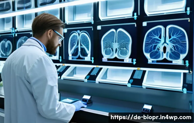 바이오프린팅을 통한 공공 보건 개선 전략 - A futuristic laboratory scene in a German university hospital showcasing advanced bioprinting techno...